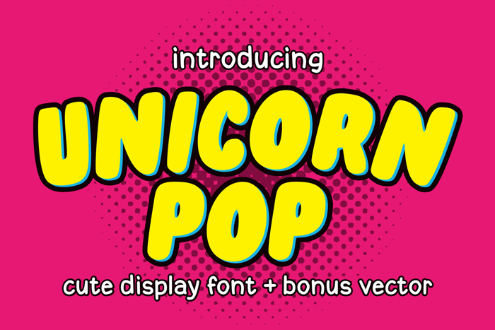 Unicorn Pop Font poster