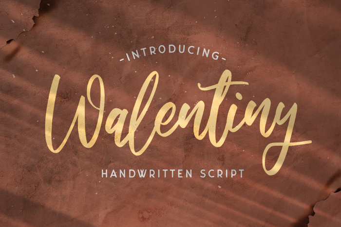 Walentiny Font poster