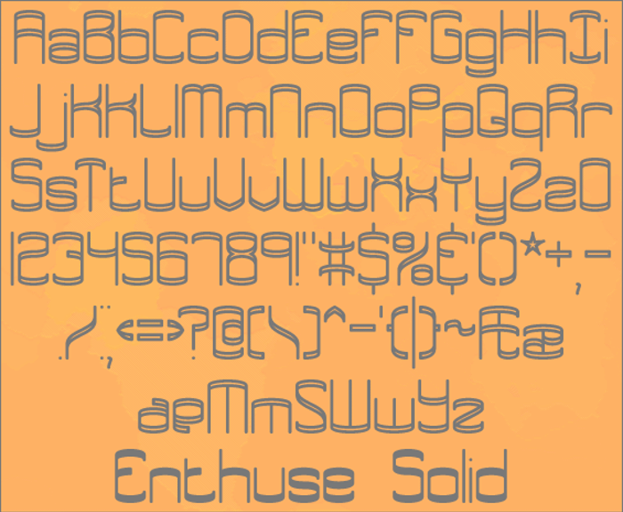 Enthuse BRK Font poster