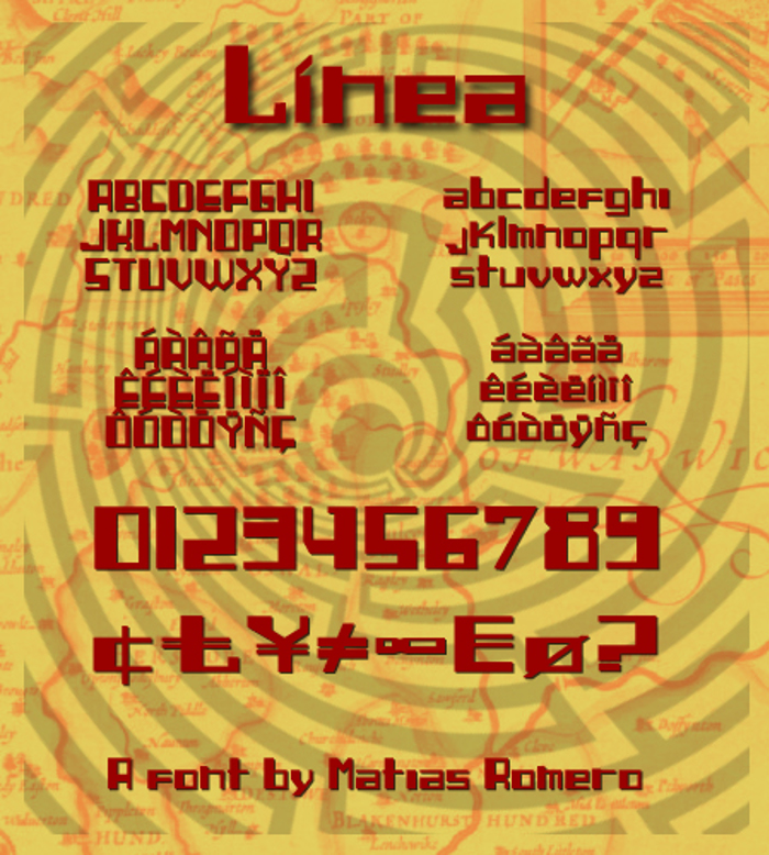 Linea Font poster
