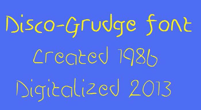 Disco-Grudge Font poster