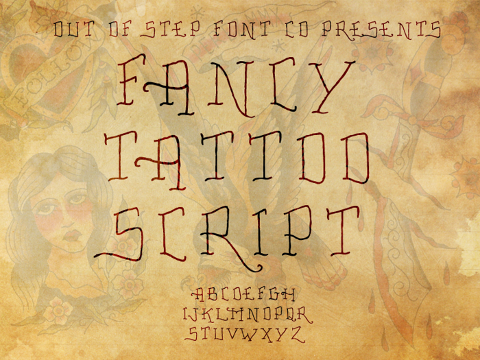 Fancy Tattoo Script Font poster