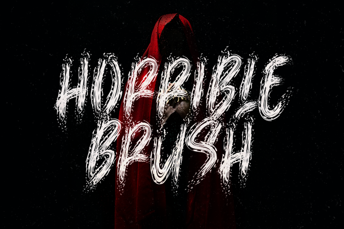 Horrible Brush Font poster