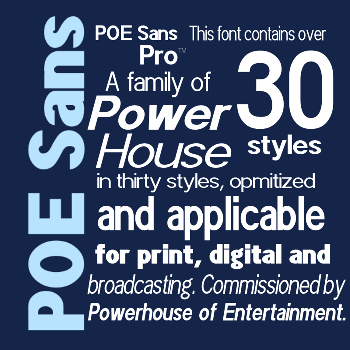 POE Sans Pro Font poster