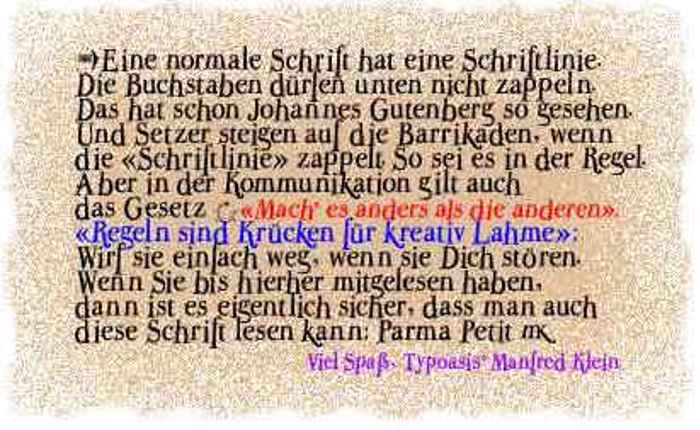 ParmaPetitNormal Font poster