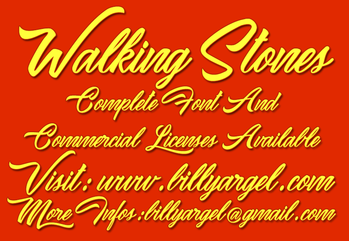 Waking Stones Font poster
