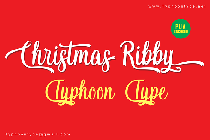 Christmas Ribby Font poster