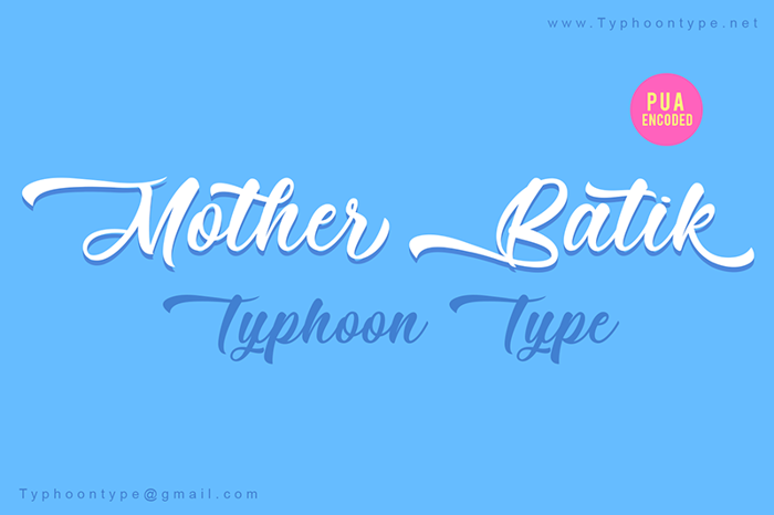Mother Batik Font poster