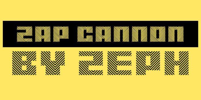 Zap Cannon Font poster