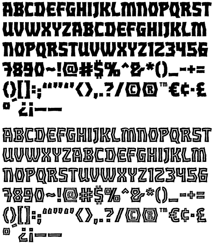 Orc Horde BB Font poster