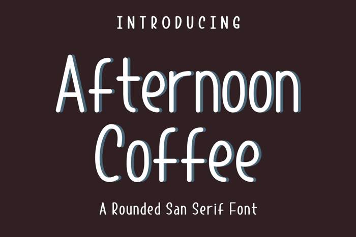 Afternoon Coffee Font poster