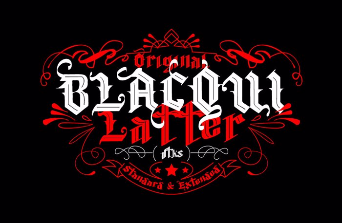 Vtks Blacqui Latter Font poster