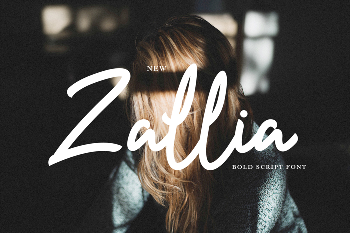 Zallia Font poster
