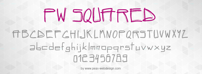 PWSquared Font poster