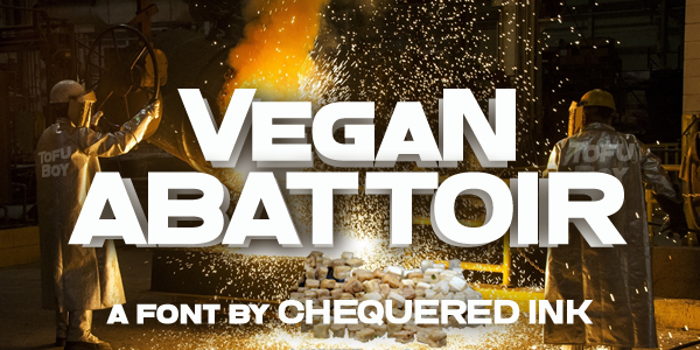 Vegan Abattoir Font poster