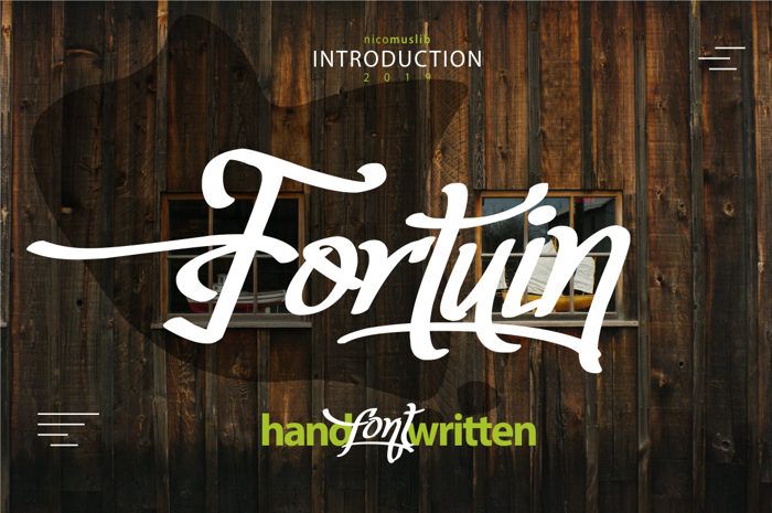 Fortuin Handlettering Font poster