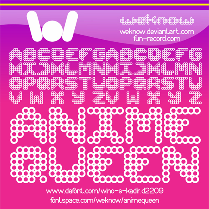 animequeen Font poster