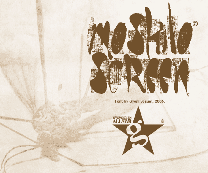 moskito screen Font poster
