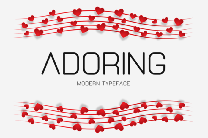 Adoring Font poster