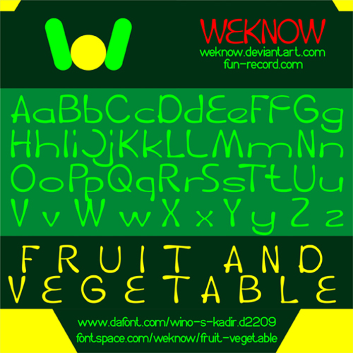 fruit vegetable Font poster