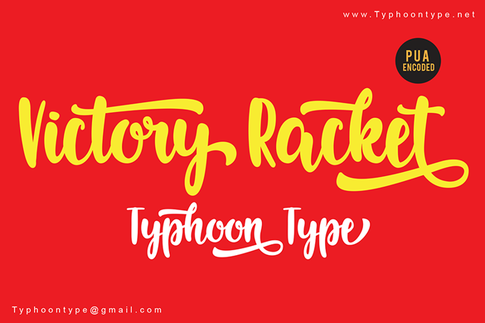 Victory Racket Font poster