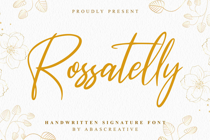 Rossatelly Font poster