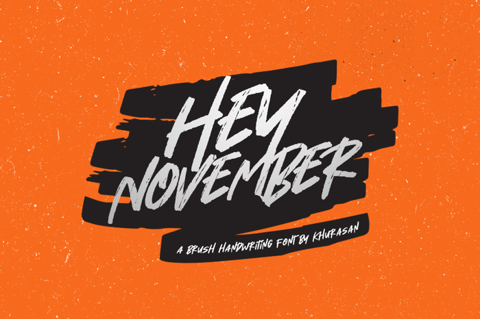 Hey November Font poster