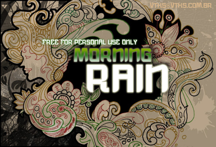 vtks morning rain Font poster
