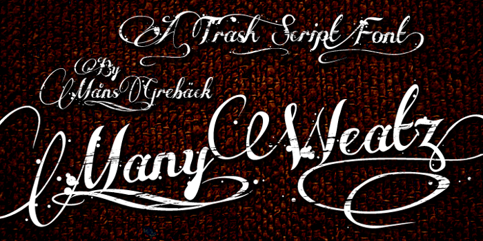 Many Weatz Font poster