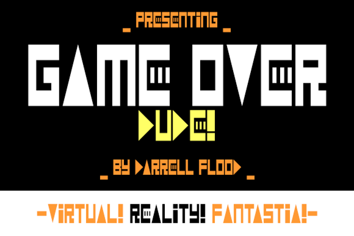 Game Over Dude Font