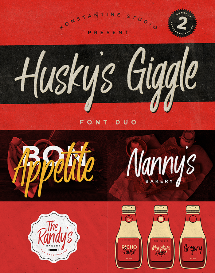 Husky Giggle Font poster