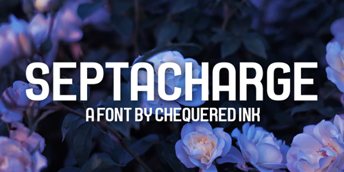 Septacharge Font poster