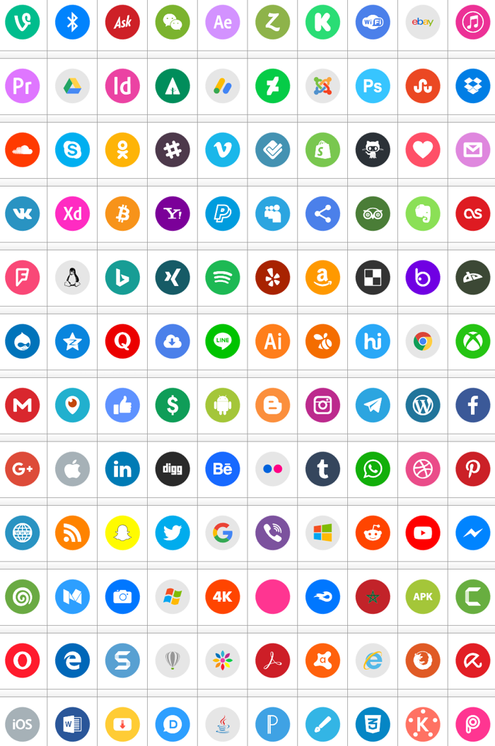 Icons Social Media 8 Font