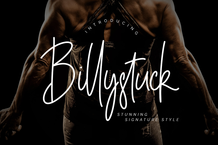 Billystuck Font poster