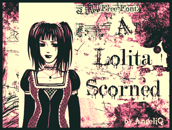 A Lolita Scorned Font poster