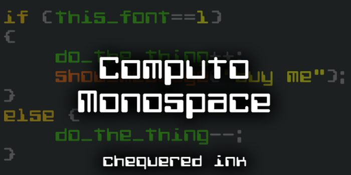 Computo Monospace Font poster