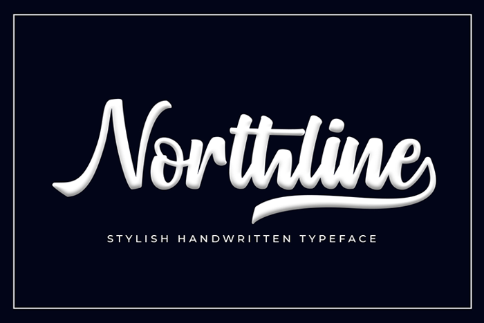 Northline Script Font poster