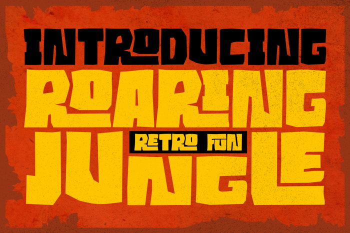 Roaring Jungle Font poster