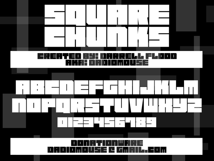 Square Chunks Font poster