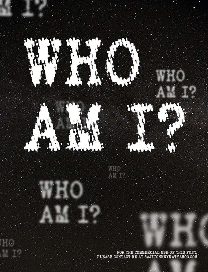 WHO AM I Font poster