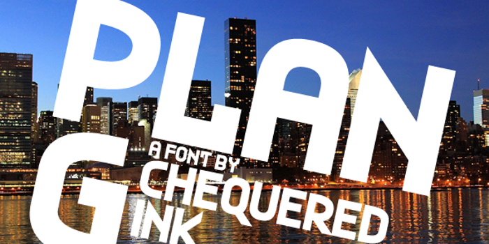 Plan G Font poster