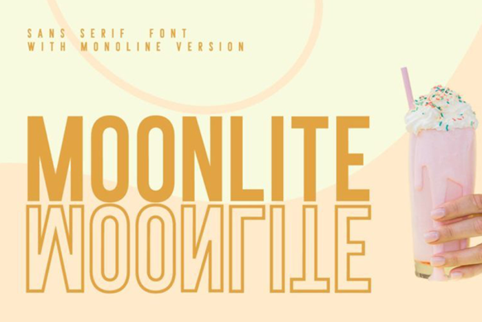 Moonlite Solid Font poster