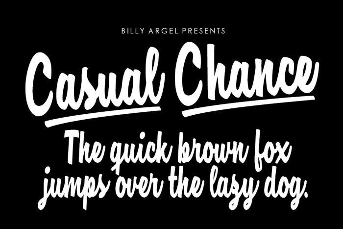 Casual Chance Font poster