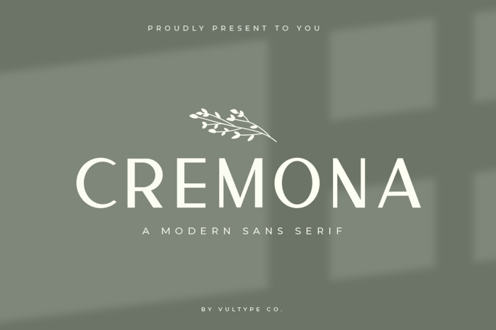 Cremona - Minimal Sans Serif Font poster