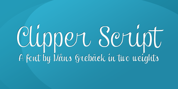 Clipper Script Font poster