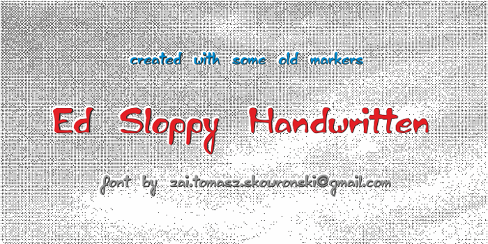 Ed Sloppy Simple Font poster