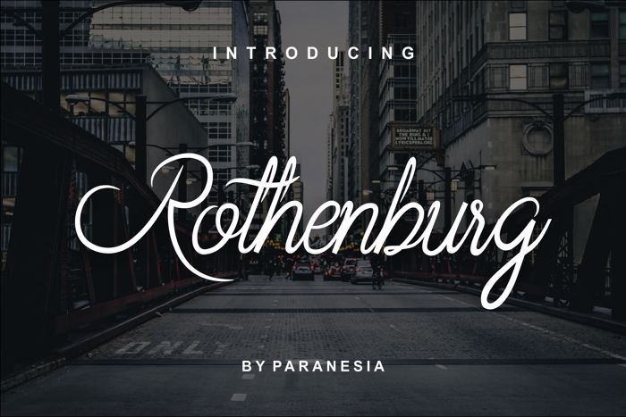 Rothenburg Script Font poster