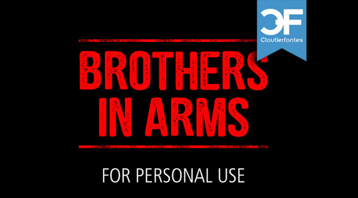 CF Brothers in Arms Font poster