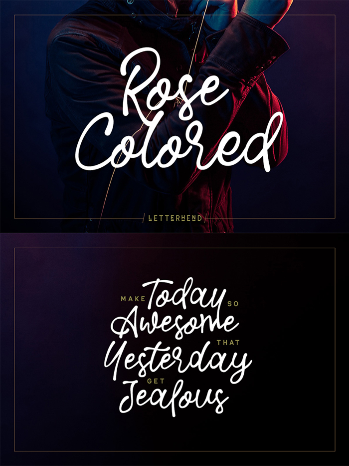 Rose Colored Font poster