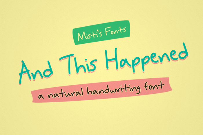And This Happened Font poster